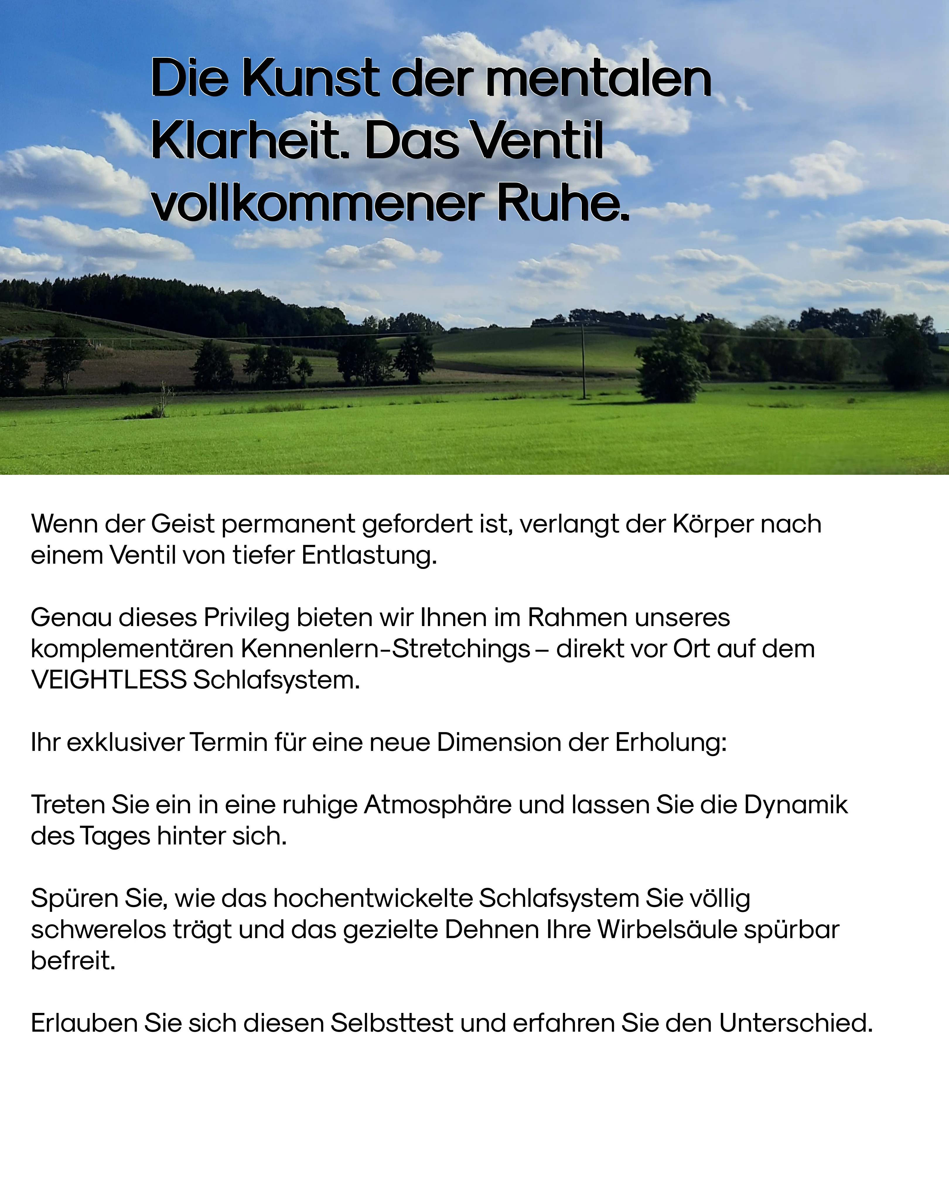Die Kunst der mentalen Klarheit. Das Ventil vollkommener Ruhe.