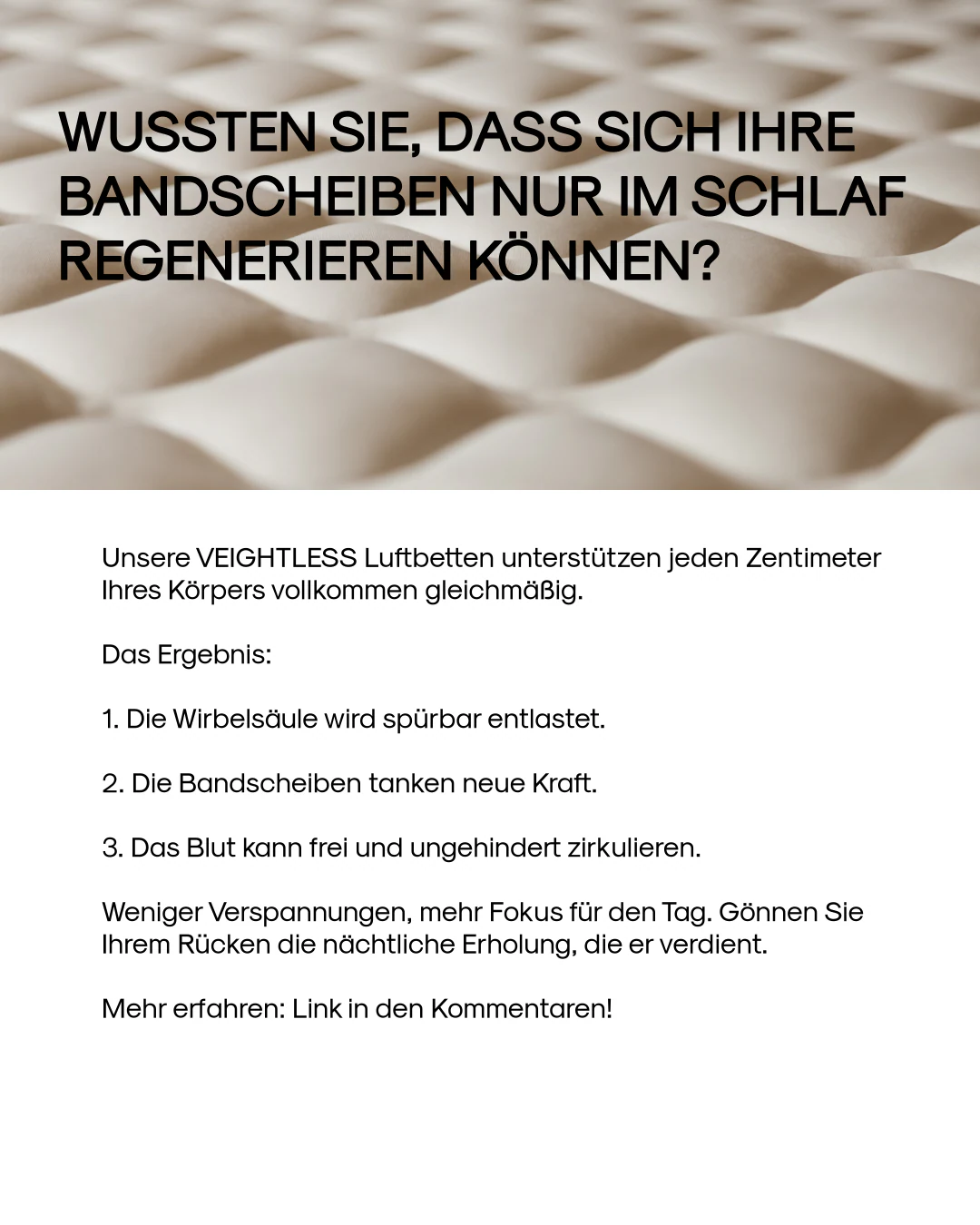 WUSSTEN SIE, DASS SICH IHRE BANDSCHEIBEN NUR IM SCHLAF REGENERIEREN KÖNNEN?