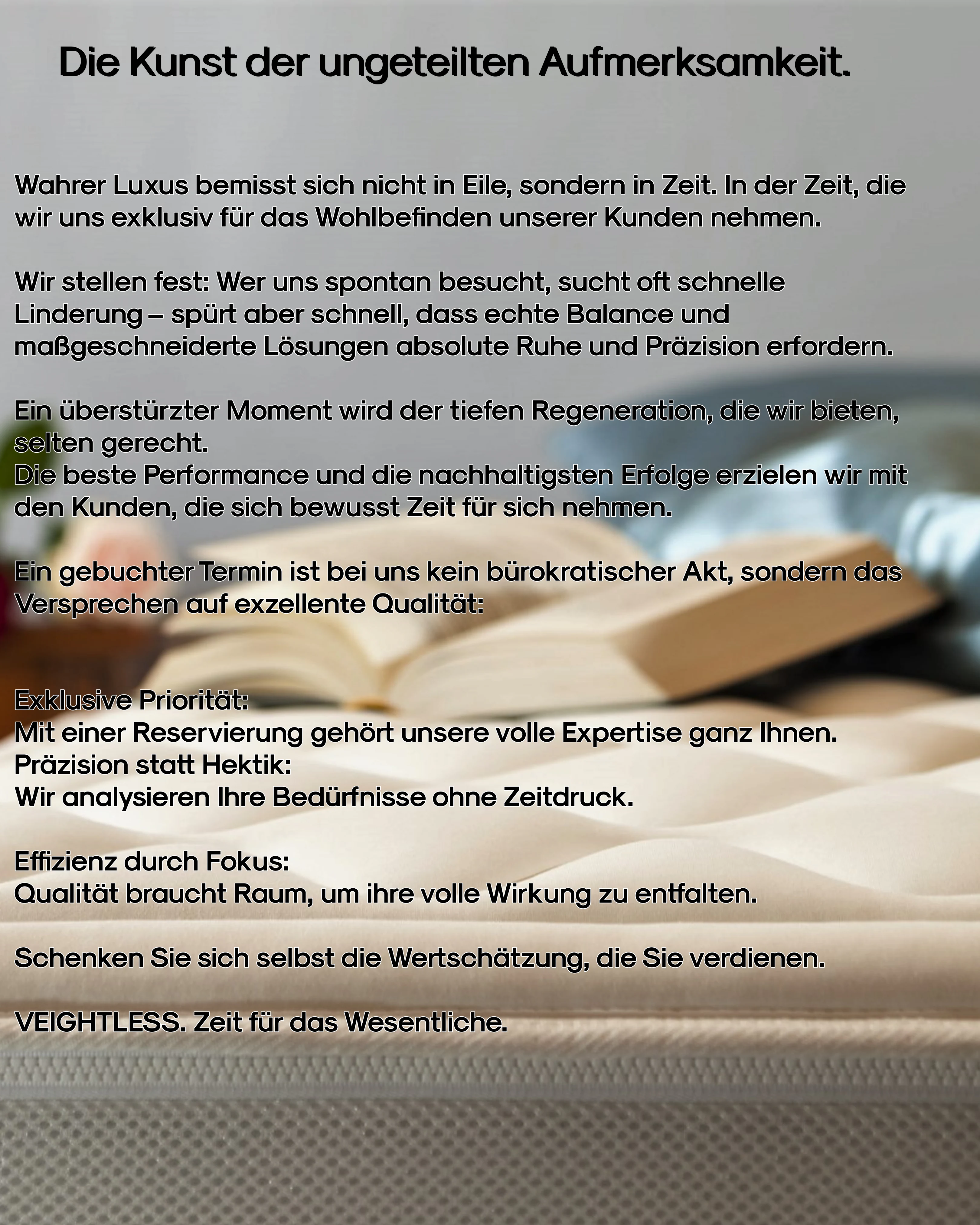 Die Kunst der ungeteilten Aufmerksamkeit.