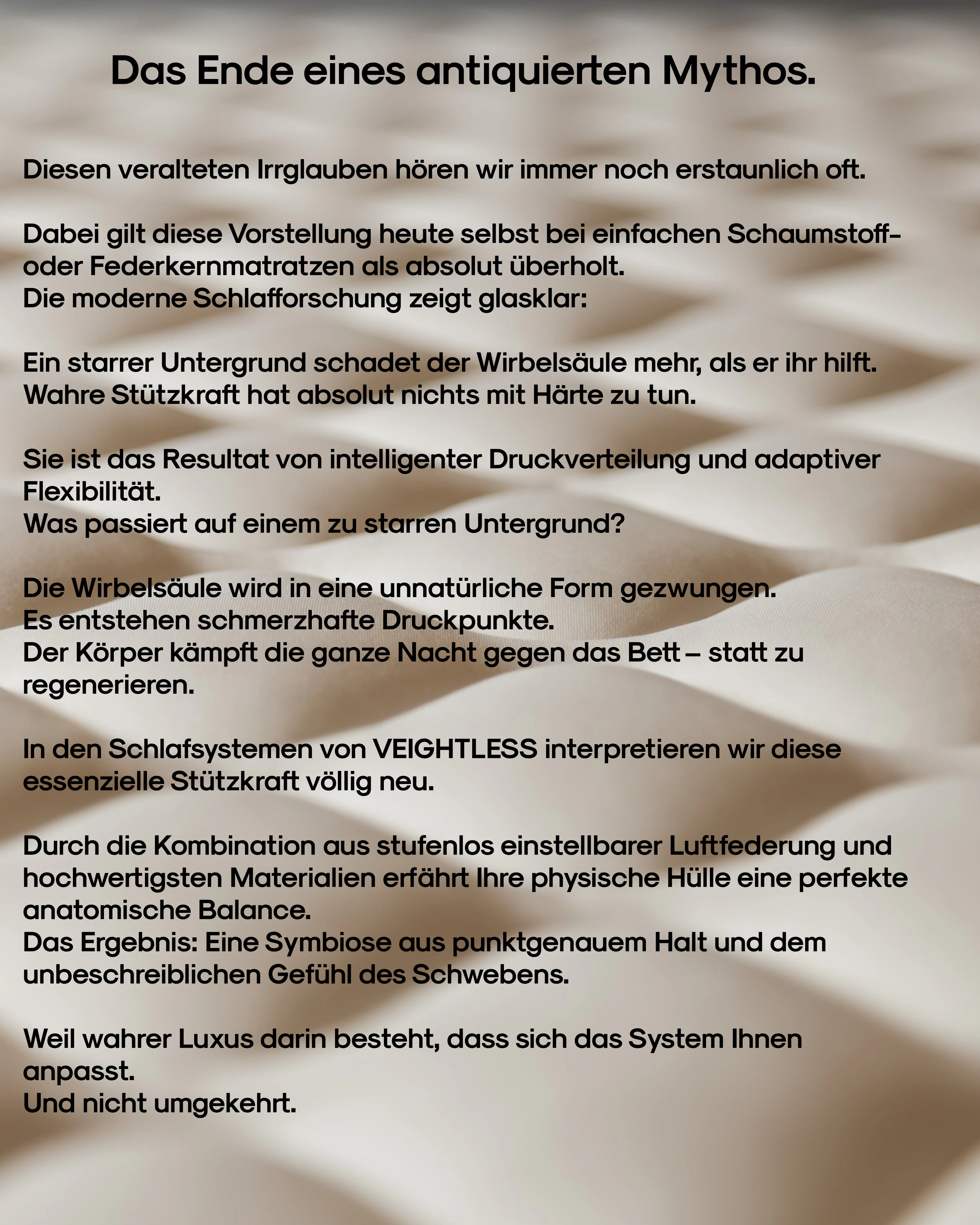 Das Ende eines antiquierten Mythos.