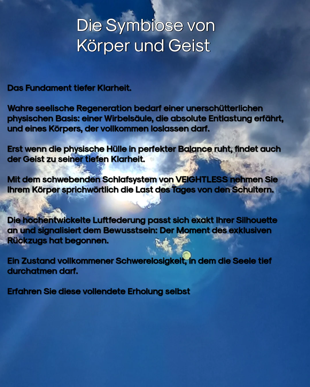 Die Symbiose von
Körper und Geist