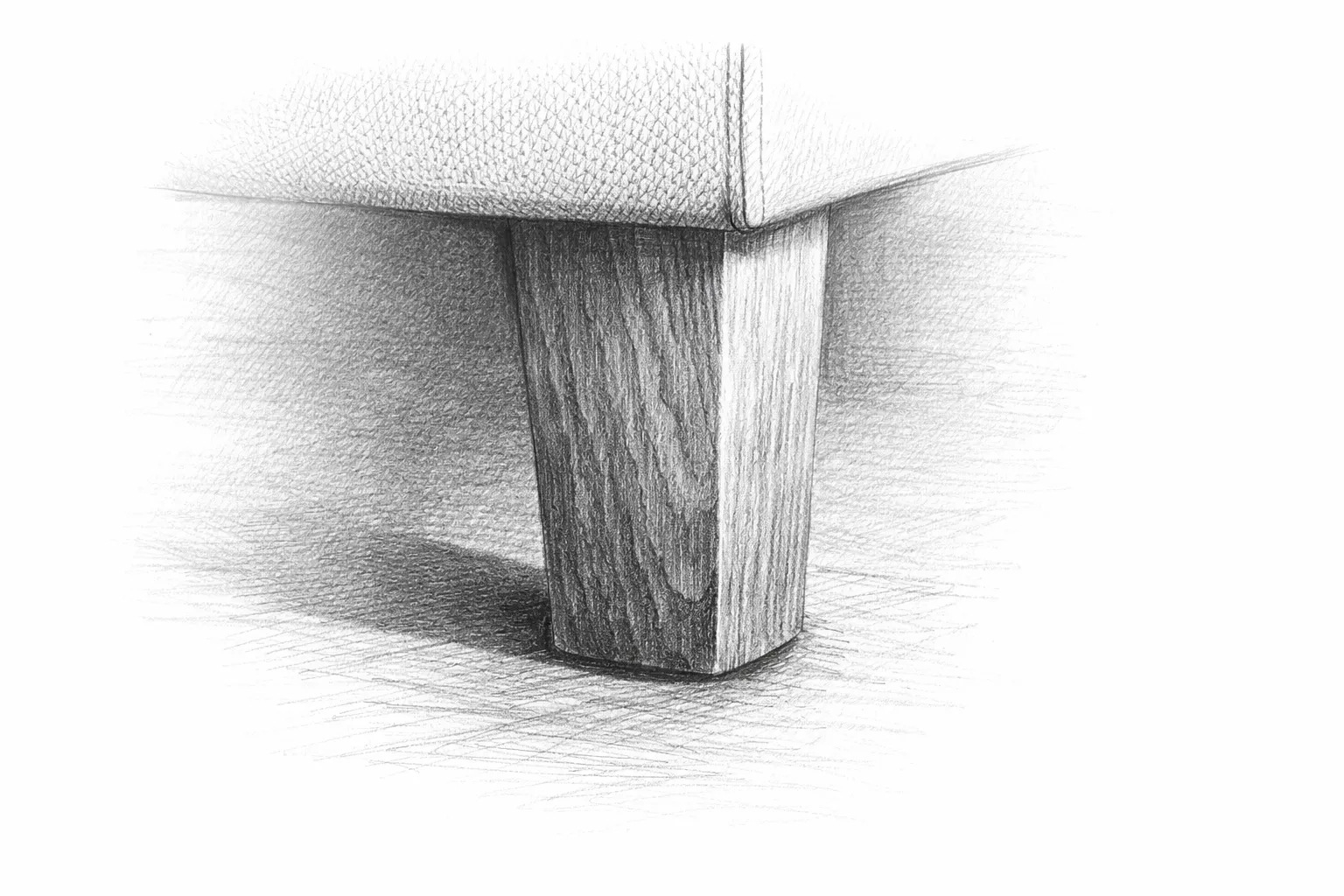 Fuss Typ 3 – Bleistiftzeichnung